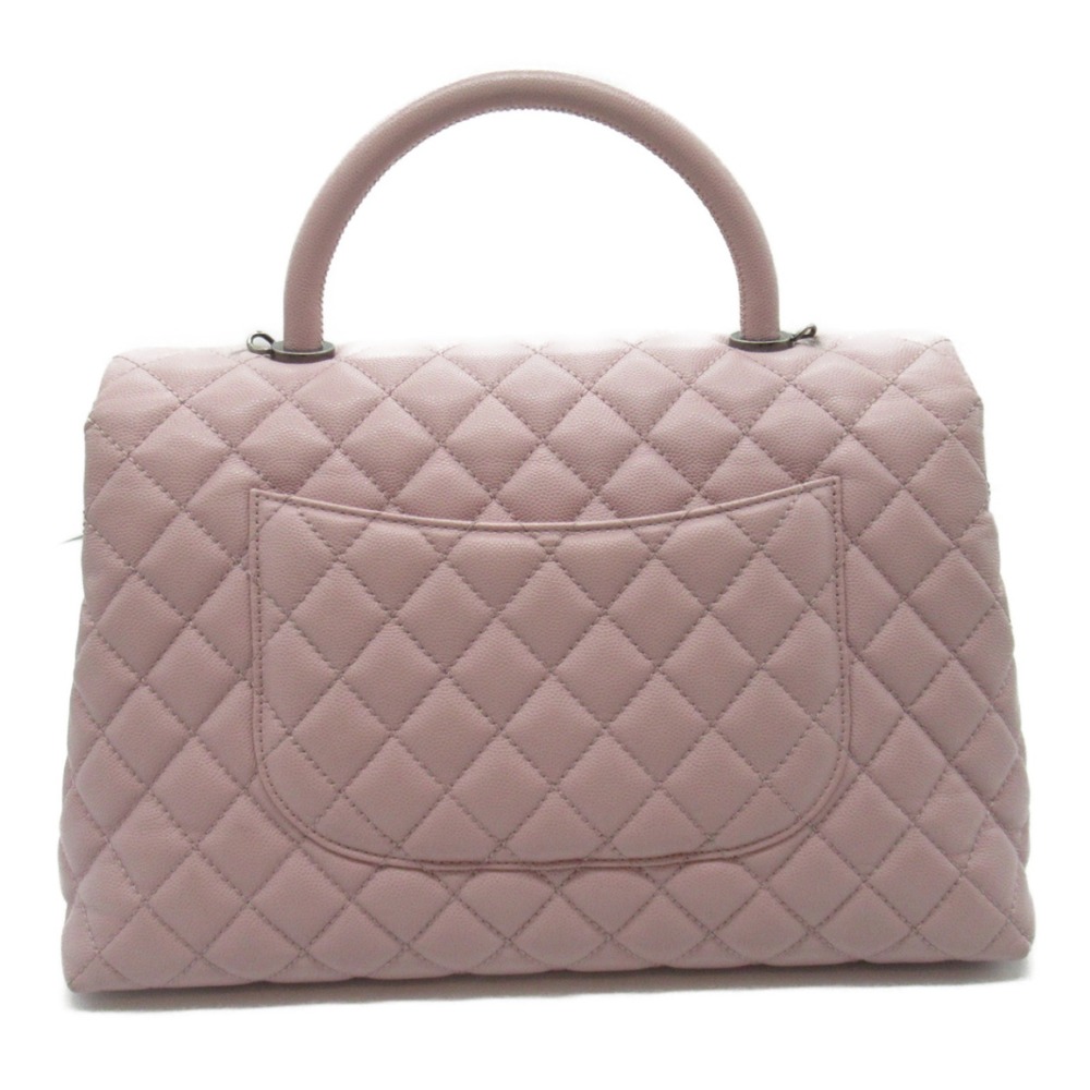Chanel Coco Matelasse Caviar Pink Handle Bag Skin Shoulder 2way